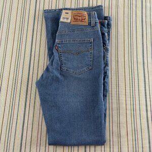 Levis 726 Jeans Womens 28x32 Blue High Rise Flare Stretch Denim Waterless NEW